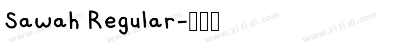 Sawah Regular字体转换